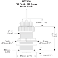 Airmar UST850 Smart Sensor NMEA 2000 - Plastic Housing