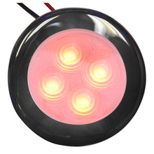 Aqua Signal Bogota 4 LED Round Light - Red LED w/Stainless Steel Housing