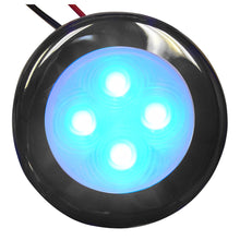 Aqua Signal Bogota 4 LED Round Light - Blue LED w/Stainless Steel Housing