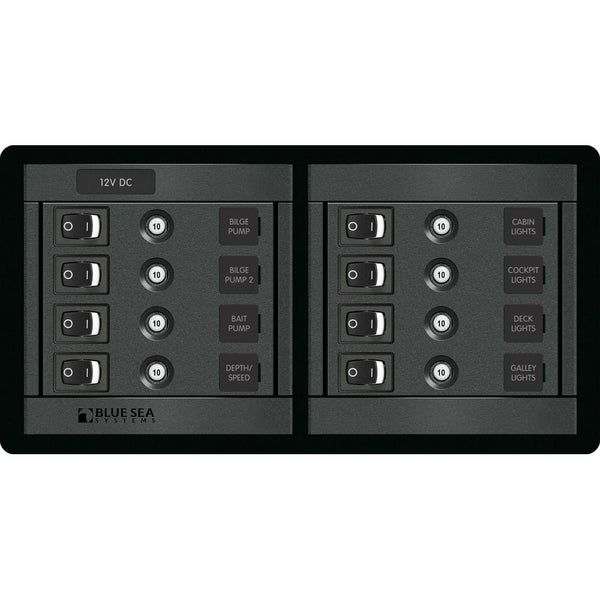 Blue Sea 1456 8 Position Switch CLB Horizontal
