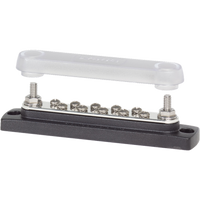 Blue Sea 2300 150AMP Common BusBar 10 x #8-32 Screw Terminal w/Cover