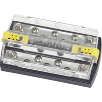 Blue Sea 2722 DualBus Plus 1/4" Stud, 5 x 10-32 Screw Terminal