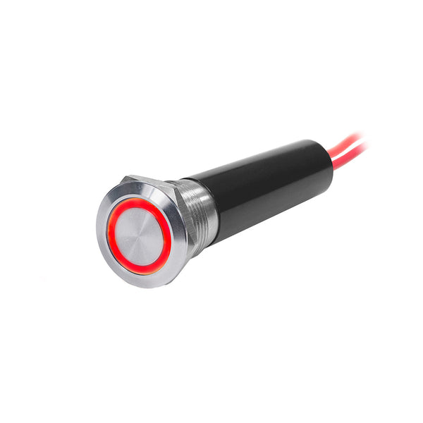 Blue Sea 4192 SS Push Button Switch - Off-On - Red - 20A
