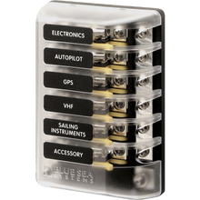 Blue Sea 5015 ST Glass Fuse Block w/Negative Bus