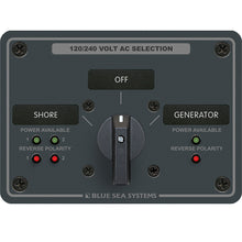 Blue Sea 8386 AC Rotary Switch Panel 30 Ampere 2 Positon + OFF, 4 Pole