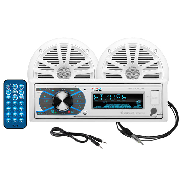 Boss Audio MCK632WB.6 Package w/AM/FM Stereo & Pair of 6.5" Speakers