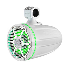 DS18 Hydro 8" Neodymium Marine Towers with Built-in Passive Radiator, 1" Driver & RGB LED Light - 550 Watts (Pair) - White