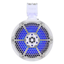 DS18 Hydro 8" Neodymium Marine Towers with Built-in Passive Radiator, 1" Driver & RGB LED Light - 550 Watts (Pair) - White
