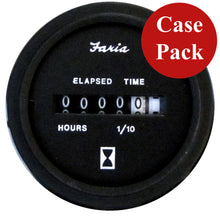 Faria Heavy-Duty 2" Hourmeter (10,000 Hours) (12-32 VDC) - Black *Bulk Case of 24*