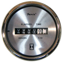 Faria Spun Silver 2" Hourmeter Gauge - Analog
