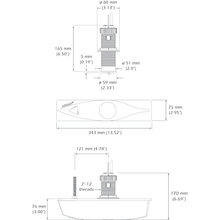 Furuno 235DHT-LMSE Bronze Thru-Hull, Digital Depth & High-Precision Temp Sensor, 7" Stem & High Speed Block (7-Pin)