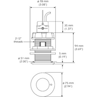 Furuno 235DHT-MSE Bronze Thru-Hull, Digital Depth and High-Precisiion Temp Sensor (7-Pin)