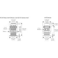 Furuno 235DST-MSE Bronze Thru-Hull, Digital Depth, Speed & Temp Sensor - 7-Pin