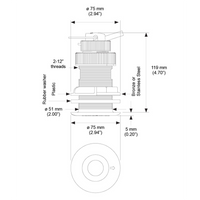 Furuno 235DT-PSE Plastic Thru-Hull, Digital Depth and Temp Sensor (7-Pin)