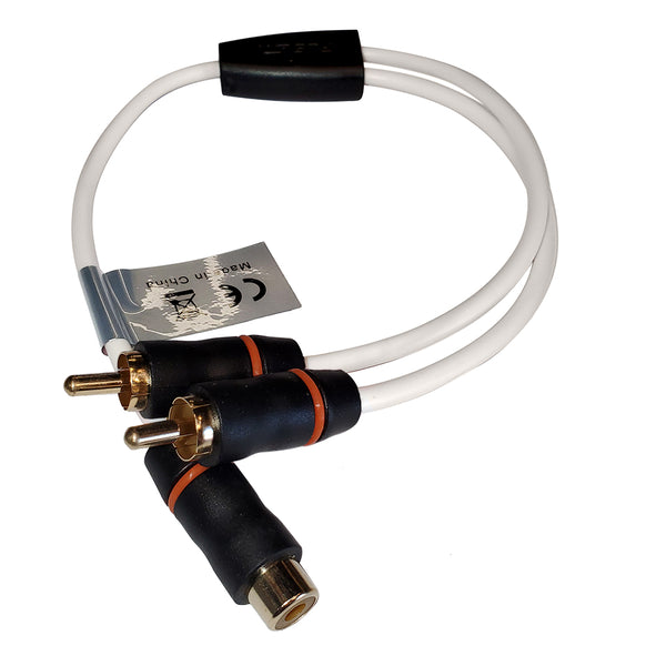 FUSION Standard RCA Cable Splitter - 1 Female to 2 Male - 1'