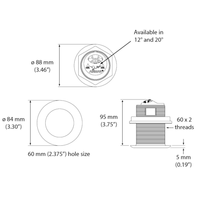 Garmin B60-20 20° Tilted Element Transducer w/6-Pin