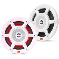 JBL 8" Coaxial Marine RGB Speakers - White STADIUM Series