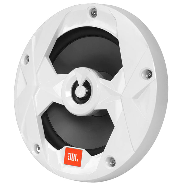 JBL MS8W 8" 450W Coaxial Marine Speaker Non-Illuminated White Grill - Pair - Club Series