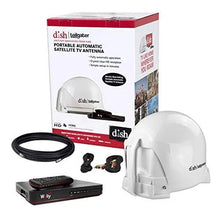 KING DISH® Tailgater® Satellite TV Antenna Bundle w/DISH® Wally® HD Receiver & Cables