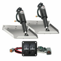 Lenco 12" x 12" Edge Mount Trim Tab Kit w/Double Rocker Switch Kit