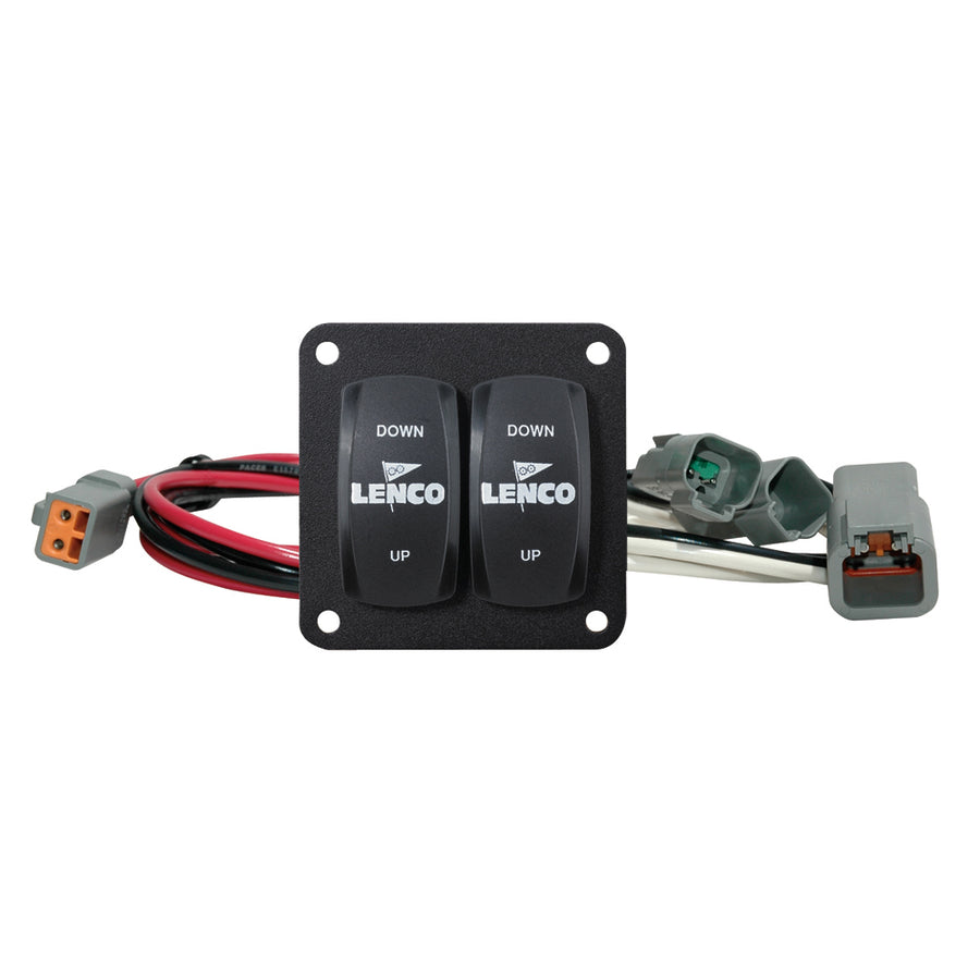 Lenco 9x9 Inch Edgemount Electric Trim Tab Kit With LED Indicator Switch, 12V For Boats
