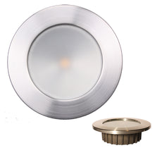 Lunasea "ZERO EMI" Recessed 3.5" LED Light - Warm White w/Brushed Stainless Steel Bezel - 12VDC