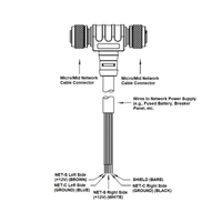 Maretron Micro Powertap Tee 5M Power Drop Bottom - Female L/R