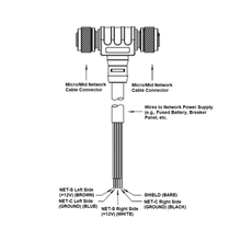 Maretron Micro Powertap Tee 5M Power Drop Bottom - Female L/R