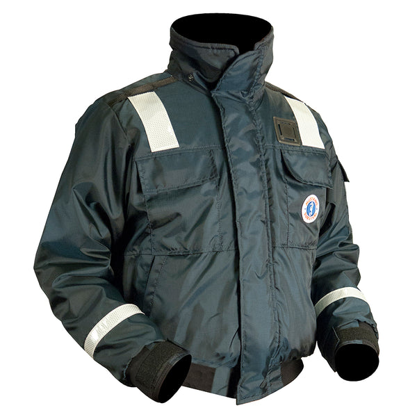 Mustang Classic Bomber Jacket w/SOLAS Reflective Tape - Large - Navy