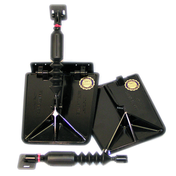 Nauticus SX9510-80 Smart Tab SX Composite Trim Tabs 9.5" x 10" - f/18-20' Boat w/150 - 240HP - Black