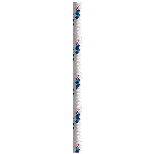 New England Ropes 5/16" x 600' Sta-Set Polyester Cover with Polyester Braided Core - Blue Fleck