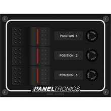 Paneltronics Waterproof Panel - DC 3-Position Illuminated Rocker Switch & Fuse