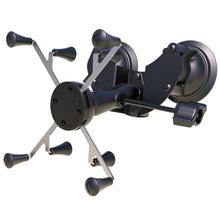RAM Mount Dual Suction Cup Mount w/Retention Knob & Universal RAM® X-Grip® Holder f/7-8" Tablets