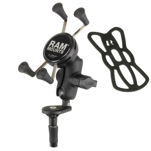 RAM Mount Fork Stem Mount w/Short Double Socket Arm & Universal X-Grip® Cell/iPhone Cradle