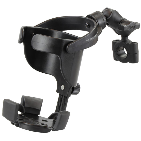 RAM Mount RAM Level Cup™ XL with Torque™ 3/4" - 1" Diameter Rail Base and Short Arm