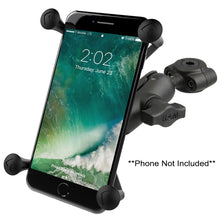 RAM Mount RAM® Torque™ 3/8" - 5/8" Diameter Mini Rail Base with 1" Ball, Short Arm and X-Grip® for Larger Phones