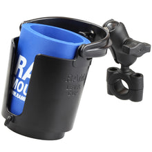 RAM Mount RAM® Torque™ 3/4" - 1" Diameter Handlebar/Rail Base with 1" Ball, SHORT Arm and Level Cup™