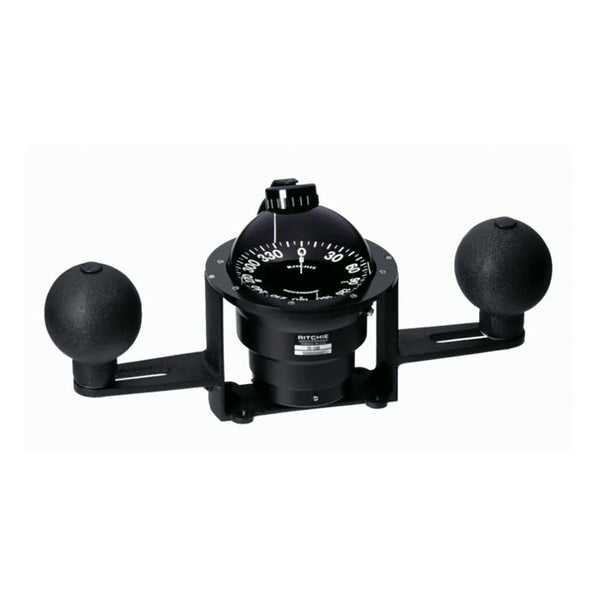 Ritchie Globemaster 5" Steel Boat Compass - 5° Card & Red Lighting - 12V