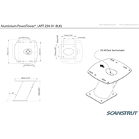 Scanstrut 10" Aluminum PowerTower® f/2kW/4kW Raymarine; Garmin & Navico 3G/4G Radomes