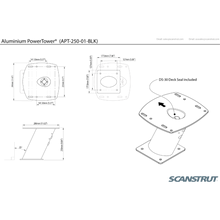 Scanstrut 10" Aluminum PowerTower® f/2kW/4kW Raymarine; Garmin & Navico 3G/4G Radomes
