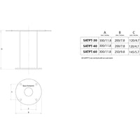 Scanstrut 12" Aluminum PowerTower® f/30cm & 40cm Satcom Antenna