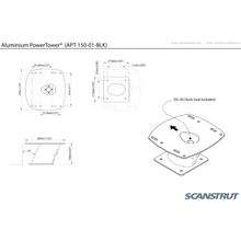 Scanstrut 6" Aluminum PowerTower® f/2kW & 4kW Raymarine, Garmin & Navico