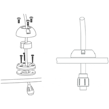 Scanstrut Black Medium Deck Seal Connector 1.18" Cable - .35"-.55"