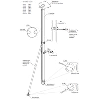 Scanstrut Satcom Pole Mount 6.4' Kit f/Small Satcom Antenna