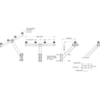 Scanstrut T-Bar - GPS/VHF Antenna Mount f/4 Antennas
