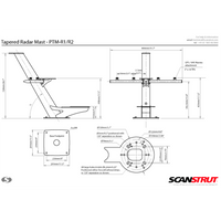 Scanstrut Tapered Radar Mast f/Radomes, Lights, Cameras, GPS/VHF Antennas