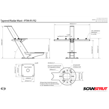 Scanstrut Tapered Radar Mast f/Radomes, Lights, Cameras, GPS/VHF Antennas