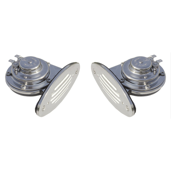 Schmitt & Ongaro Mini SS Dual Drop-In Horn w/SS Grills High & Low Pitch
