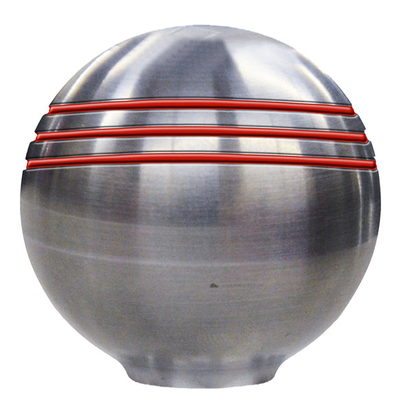 Schmitt & Ongaro Throttle Knob - 1-Ã¢â€¦Å¾" - Red Grooves