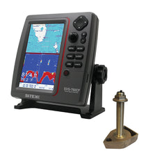 SI-TEX SVS-760CF Dual Frequency Chartplotter/Sounder w/Navionics+ Flexible Coverage & 1700/50/200T-CX Transducer